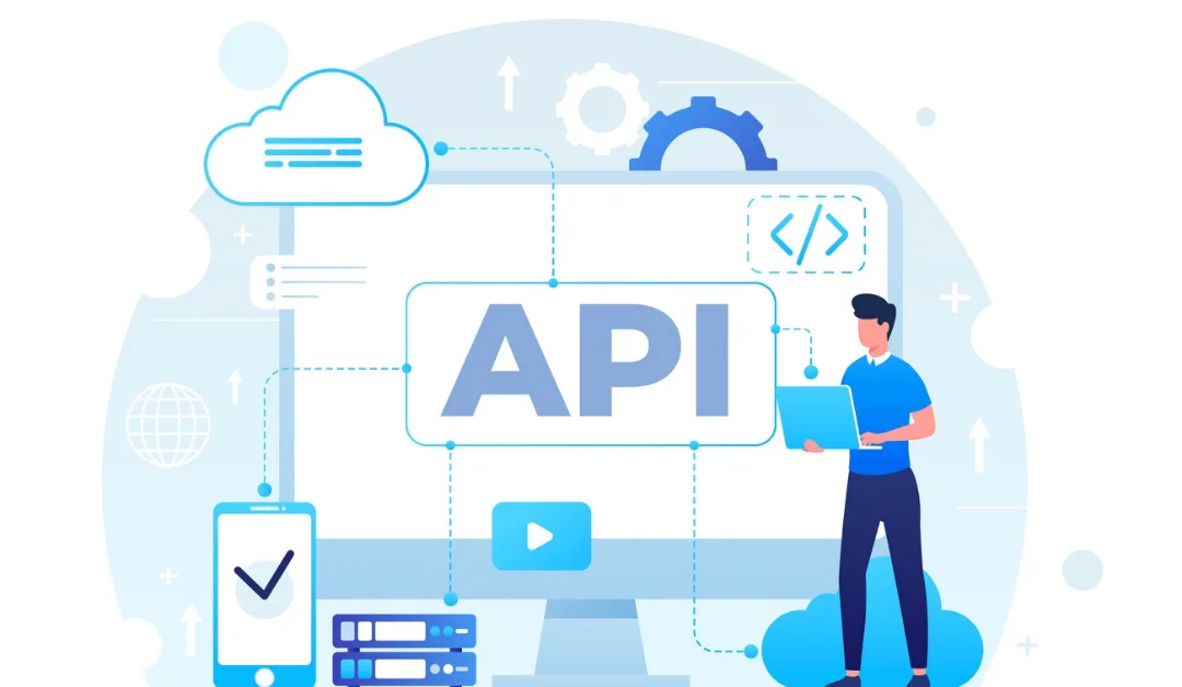 API entegrasyonunu anlatan illüstrasyon